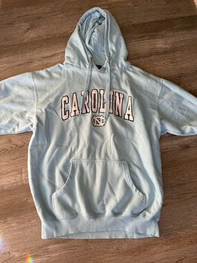OVB UNC North Carolina Tarheels Hoodie Sweatshirt Light Blue White Unisex Size M
